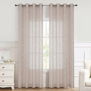 *NWT* Central Park 2pk Tan w/‎ gold metallic Grommet Panel Curtains